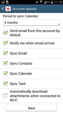 ActiveSync on Android Devices IV