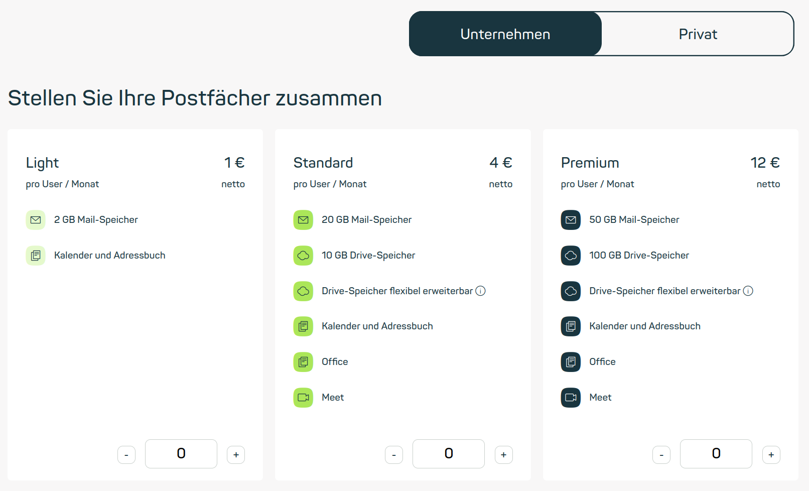 Gefällt Ihnen unser Dienst, so können Sie einfach einen Tarif auswählen und unverbindlich 30 Tage testen.