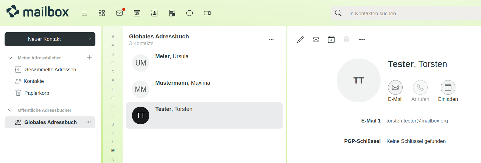 Das globale Adressbuch