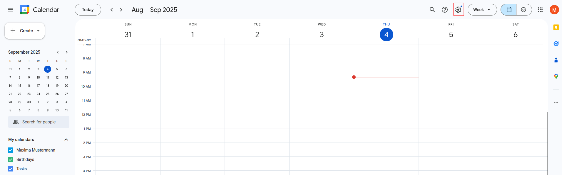Figure 1: Gmail Calendar.