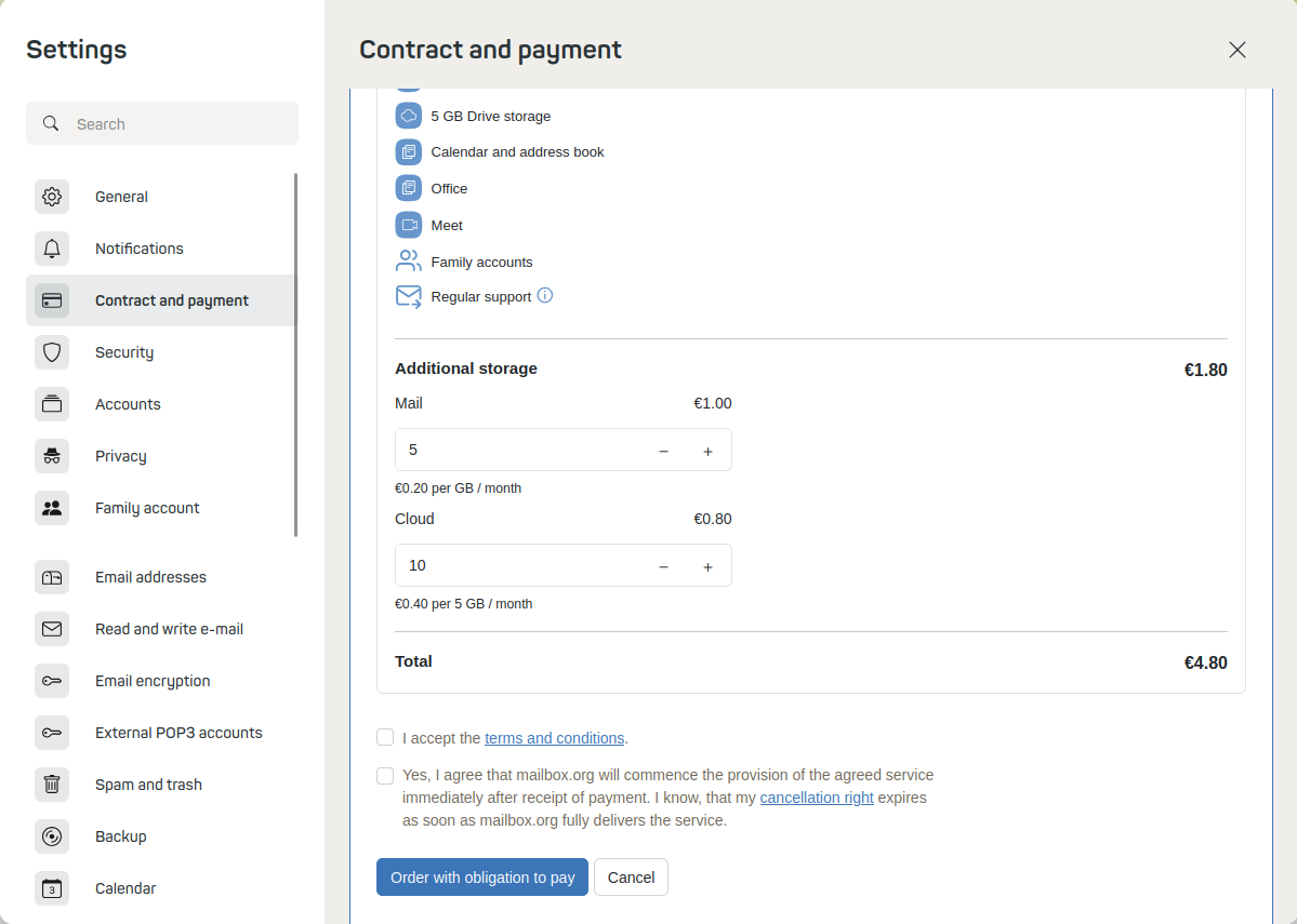 Figure 3: Book additional storage.