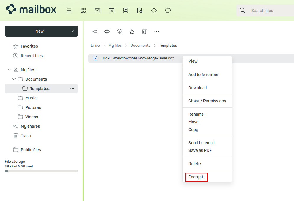 Figure 3: Encrypting a file retroactively.