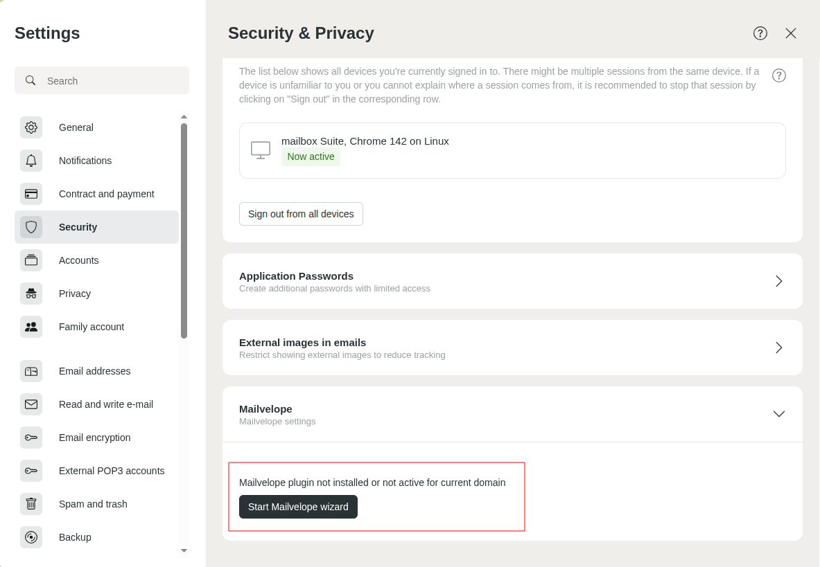 Figure 3: Activating Mailvelope.
