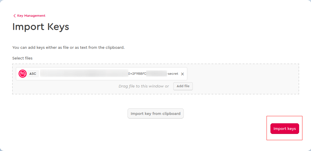 Figure 7: Confirm the key upload within Mailvelope.